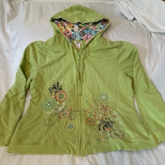 Christopher & Banks XL Embroidered Floral Hoodie Jacket - Picture 1 of 10